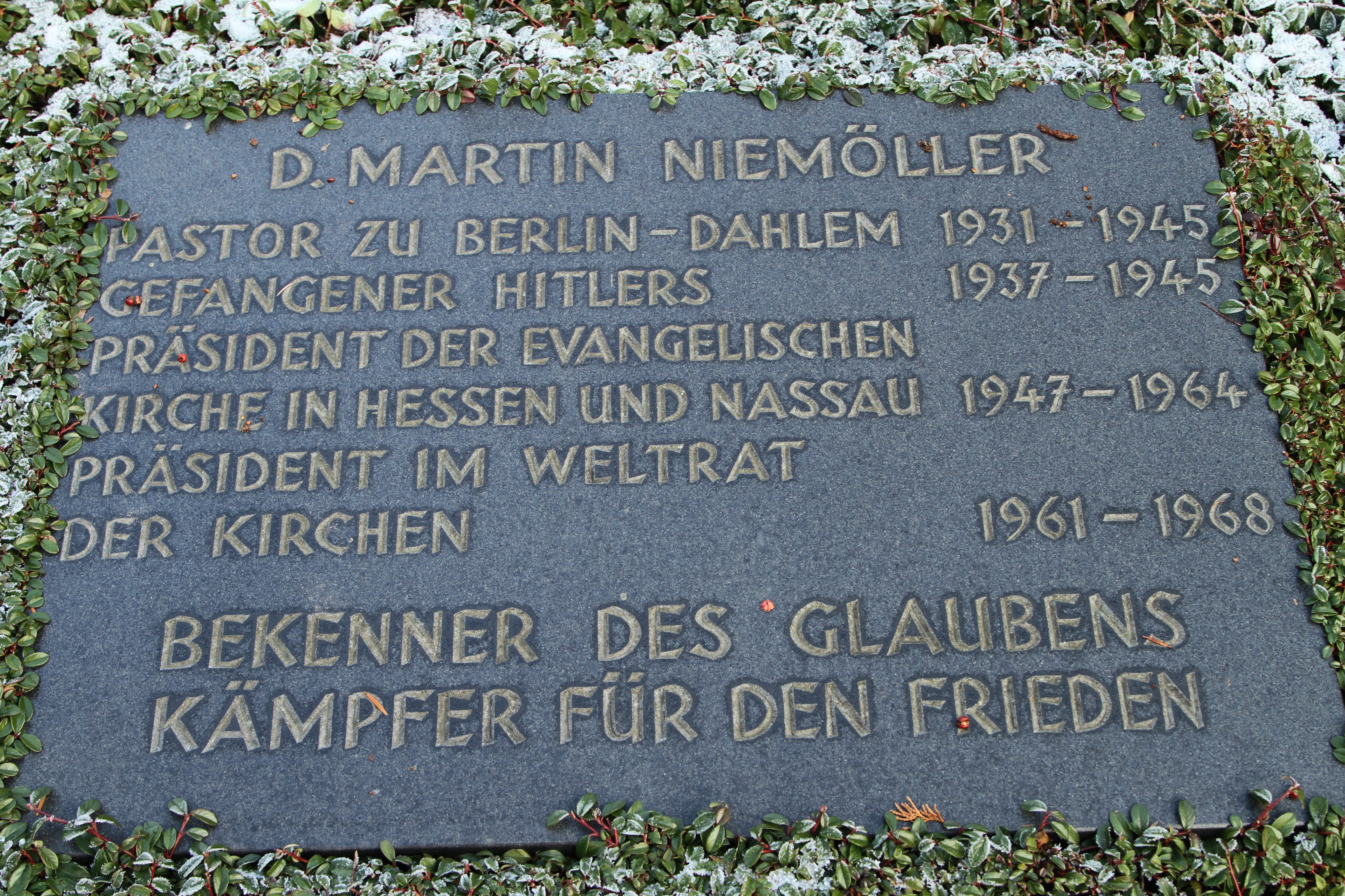 Niemöller-Denkmal in der Gemeinde Lotte
