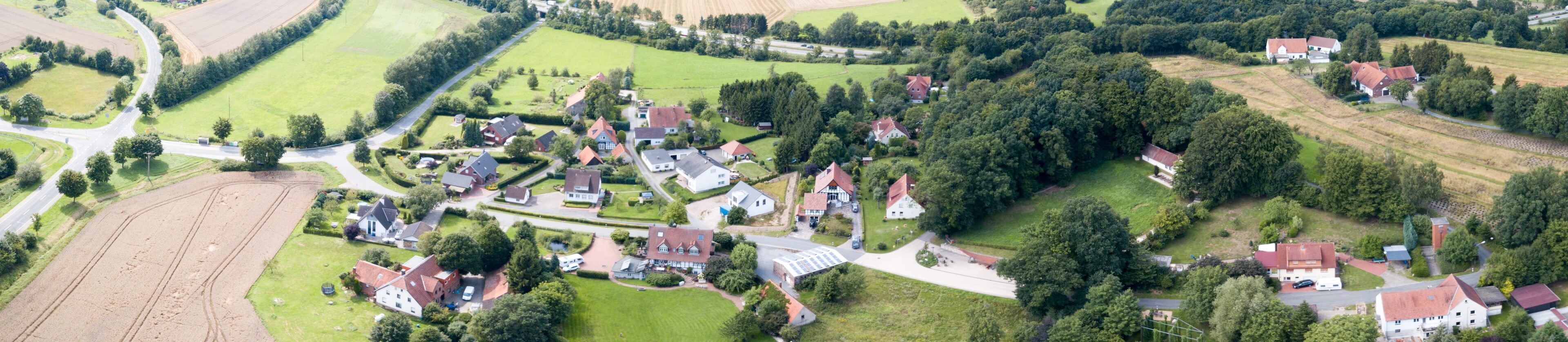 Luftaufnahme der Gemeinde Lotte
